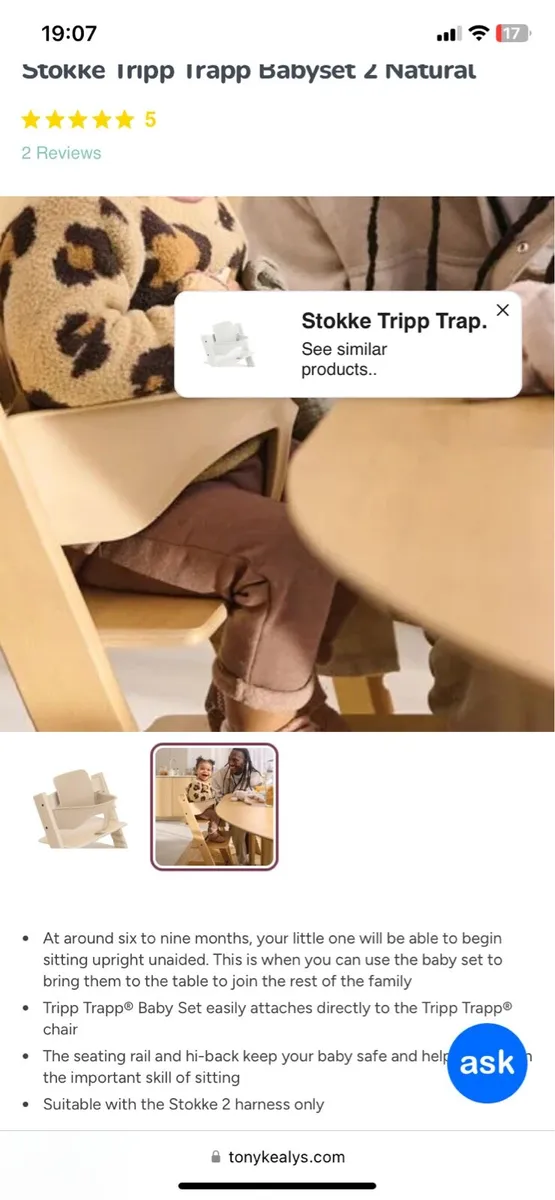 Stokke Tripp Trapp baby set - Image 4