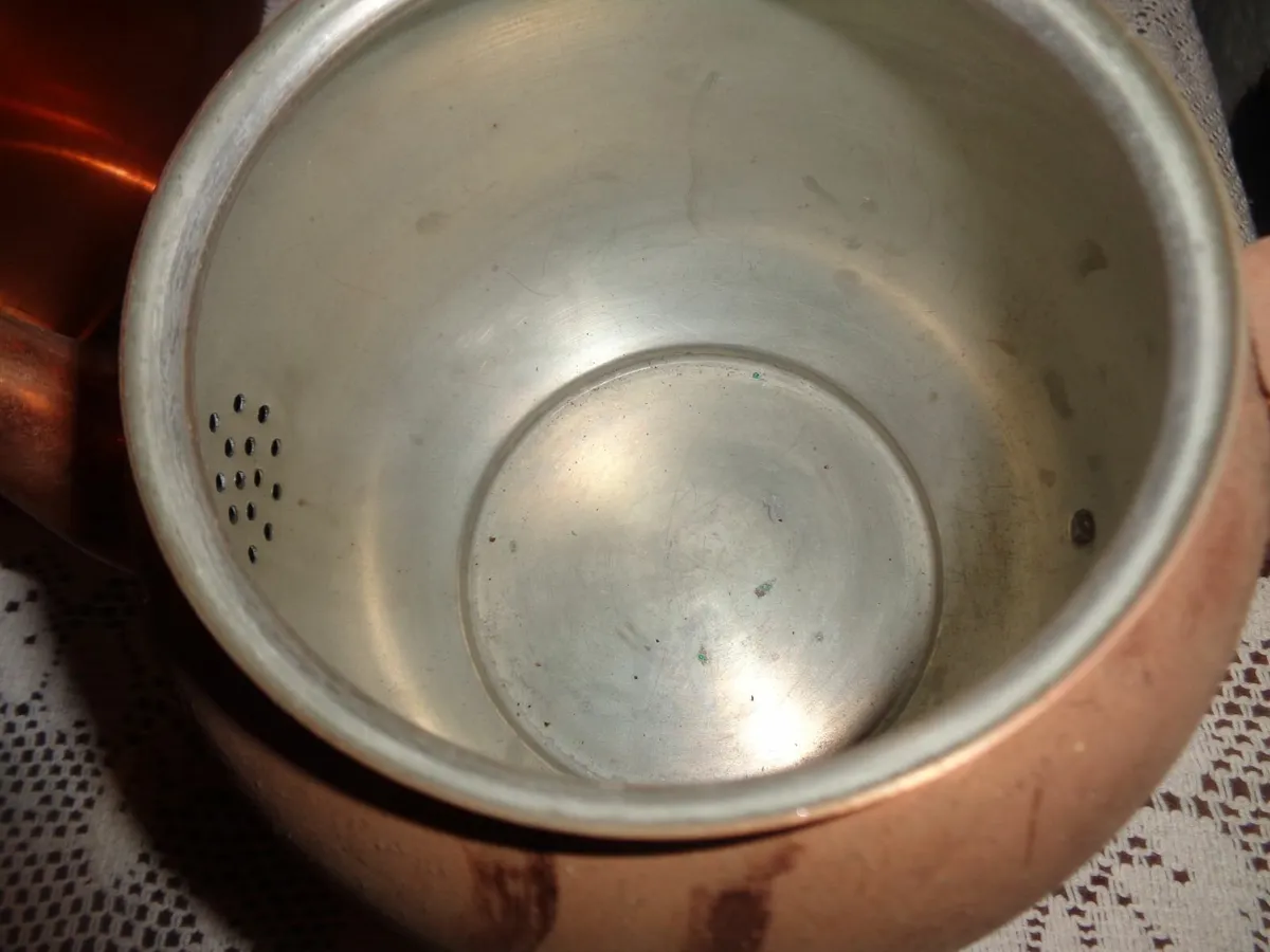 Vintage "Tagus" Copper Plated Tea Set for Sale - Image 3