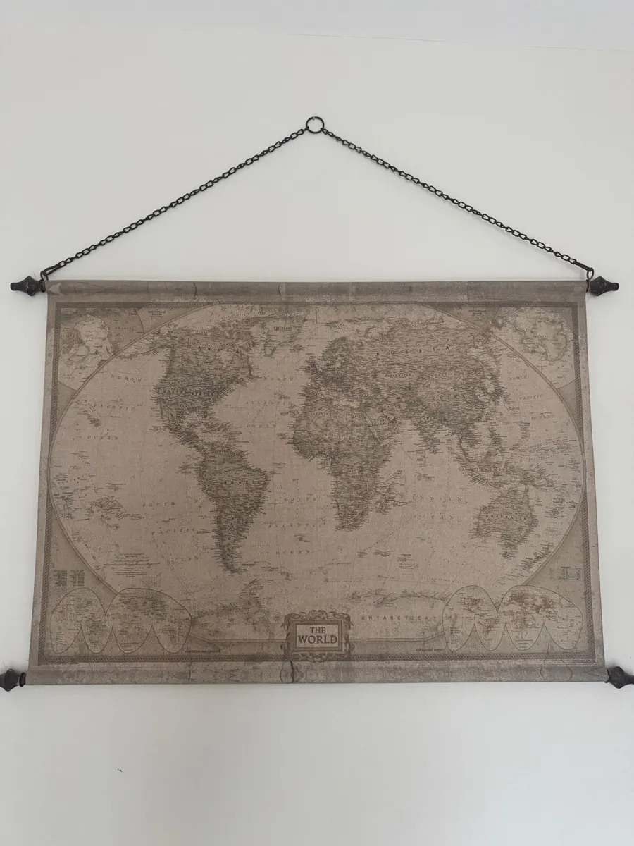 Fabric - Antique world map