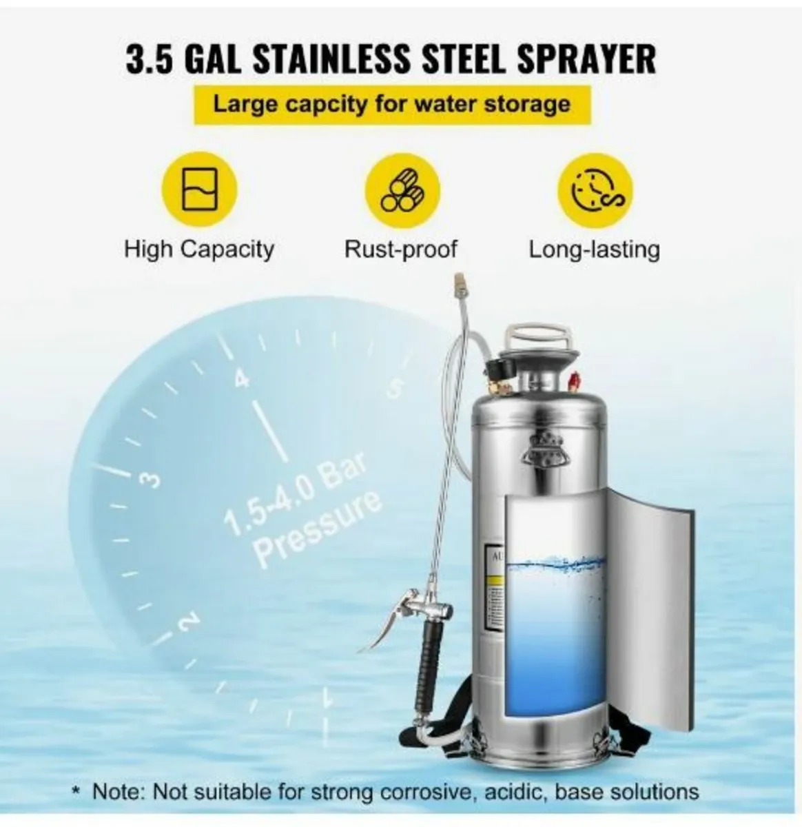 Stainless Steel Sprayer 12L Household - Image 2