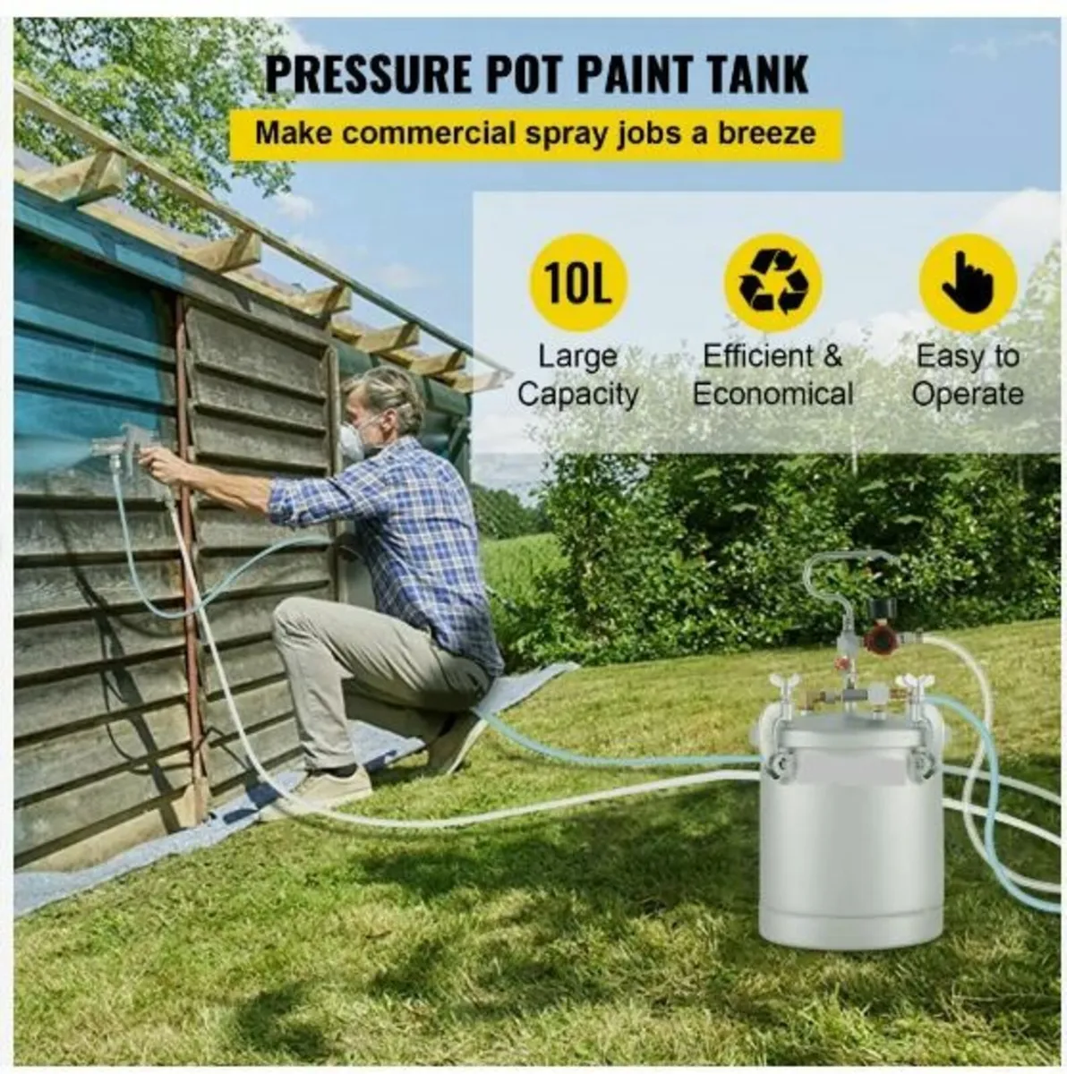 Commercial Paint Pressure Tank 2.5 Gallons - Image 2