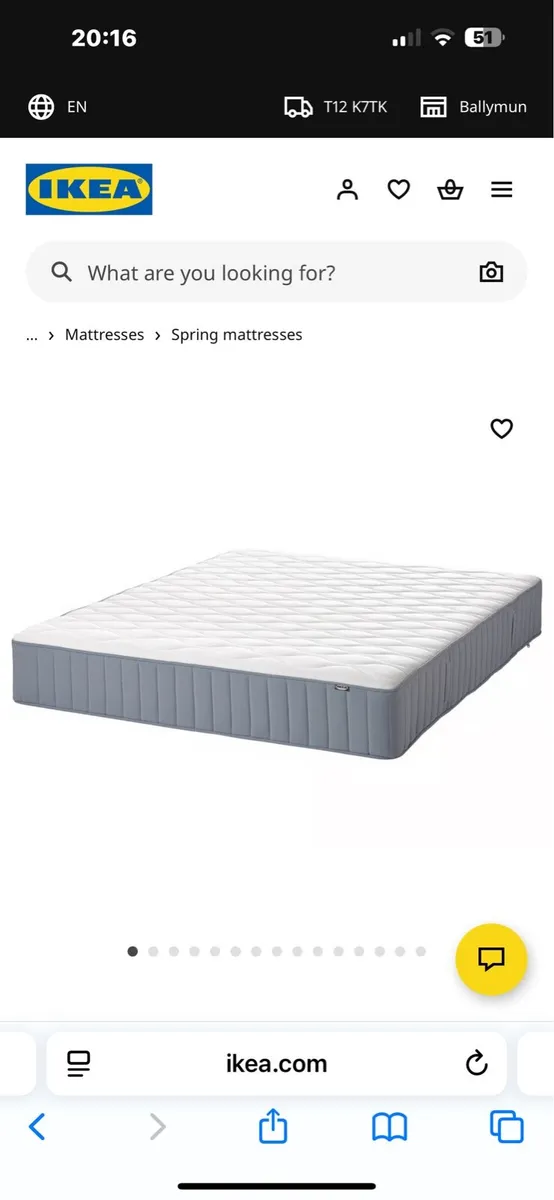 Vagstranda super king mattress Ikea - Image 1
