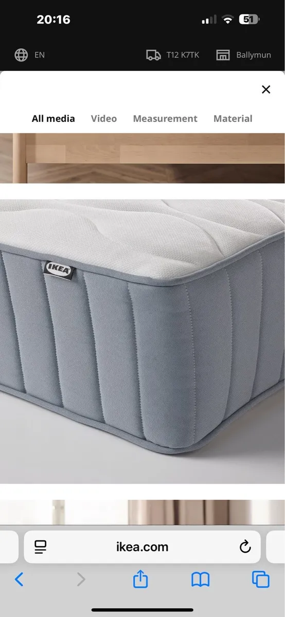 Vagstranda super king mattress Ikea - Image 2