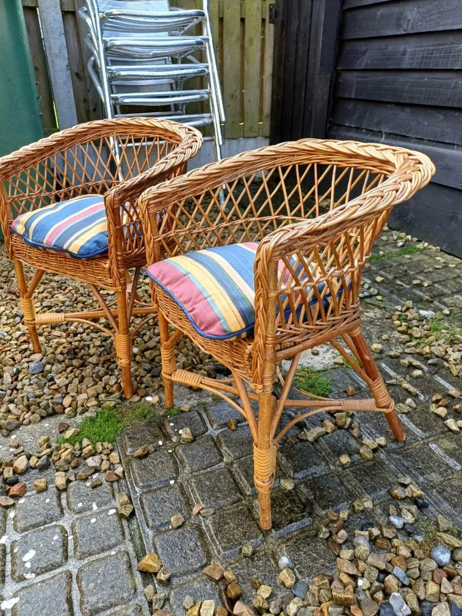 Vintage Childs Wicker Chairs - Image 3