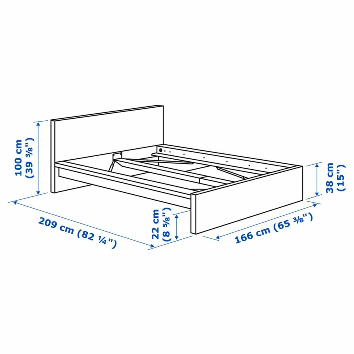 Ikea Malm bed King Size 160x200 - Image 3