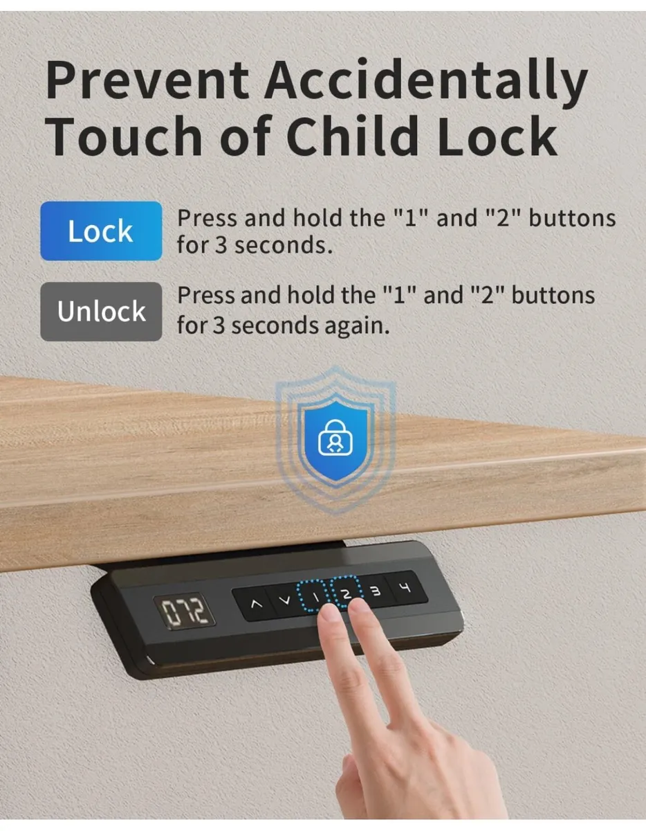 Height Adjustable Electric Standing Desk controlle - Image 3