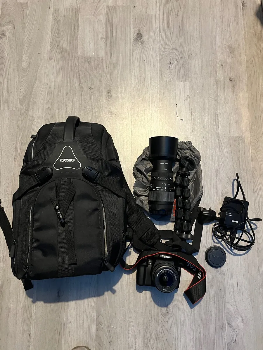 Canon 1100D with lens and kit - Image 1