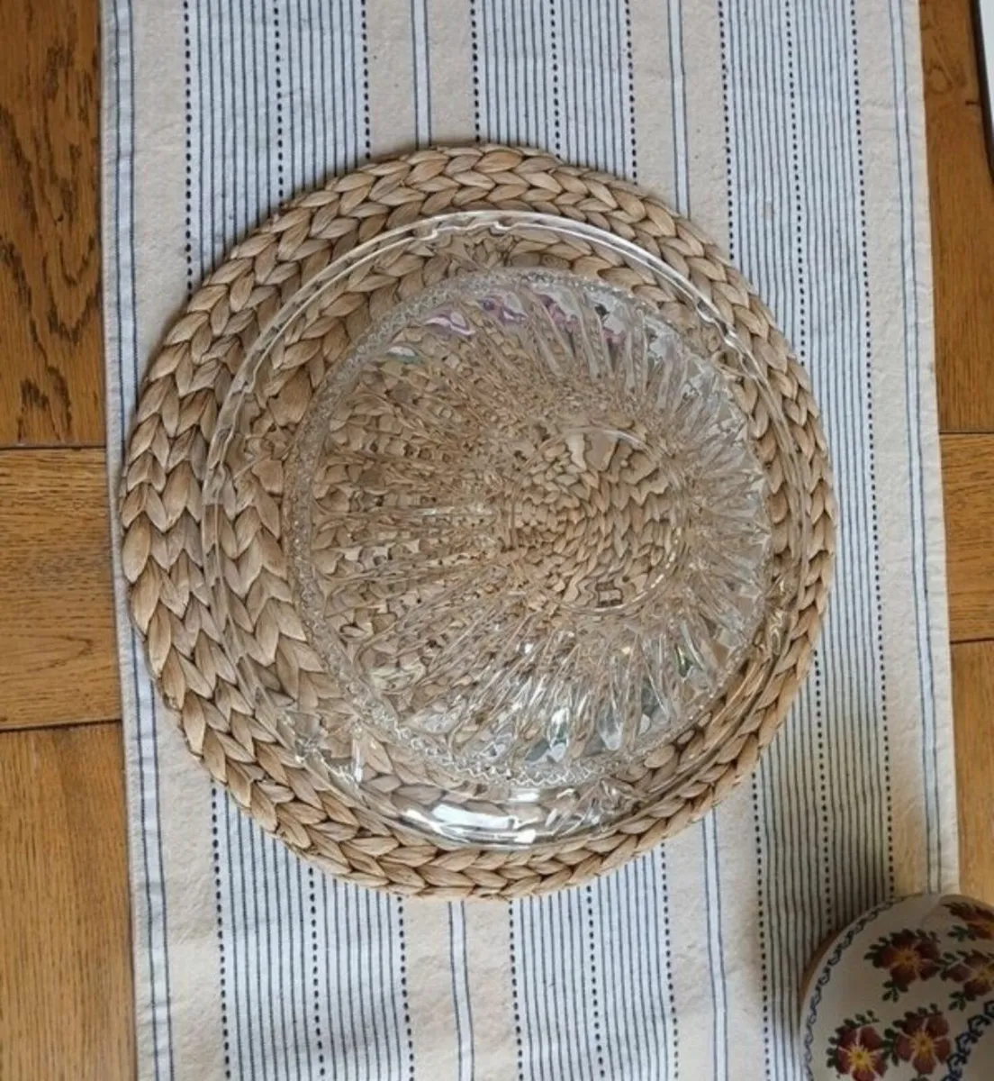 12" Cut glass fruit bowl - Image 3