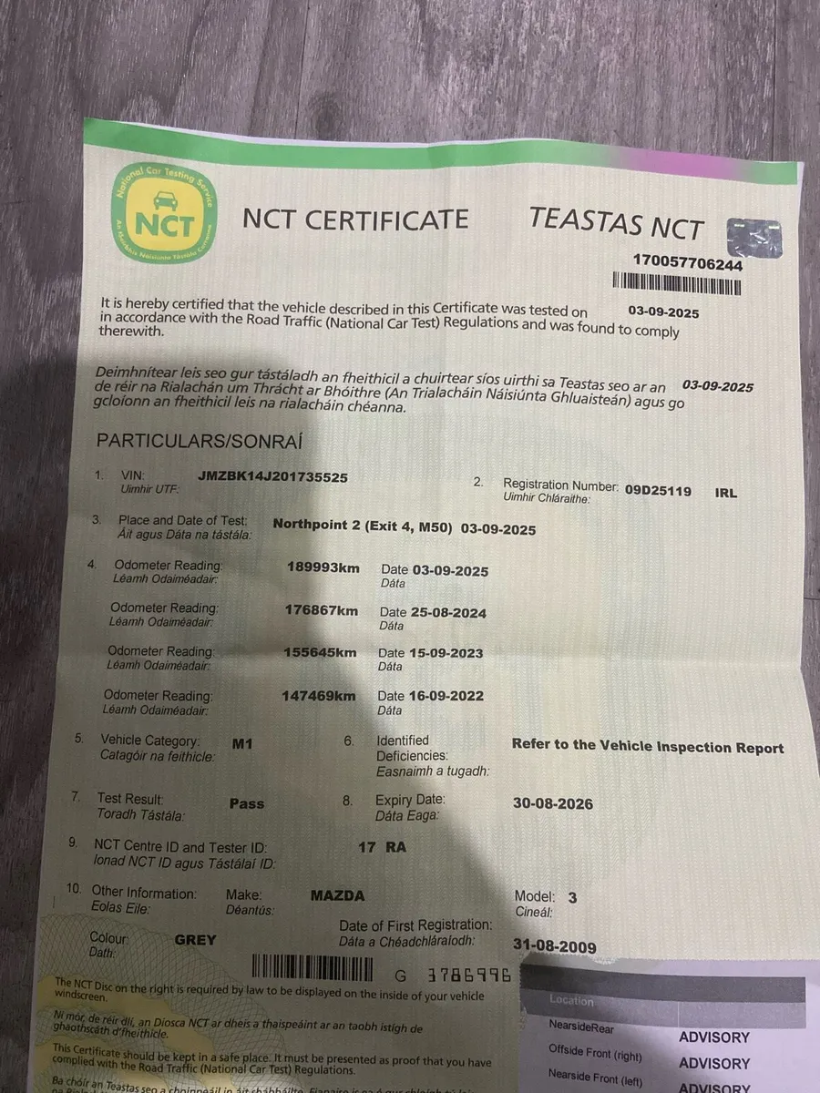Mazda3 1.3 2009 petrol fresh NCT (30/08/2026 - Image 3