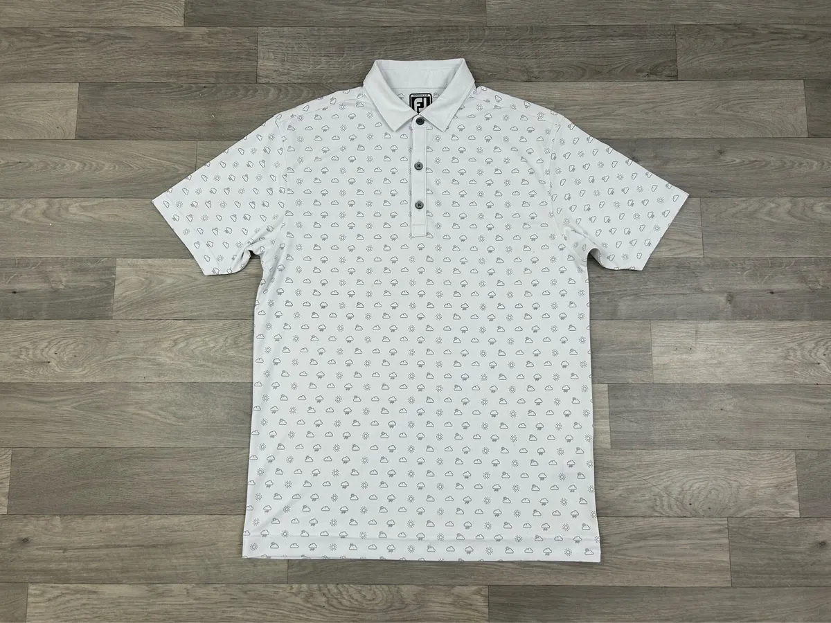 FootJoy FJ Patterned Golf Polo Shirt Mens Large - Image 1