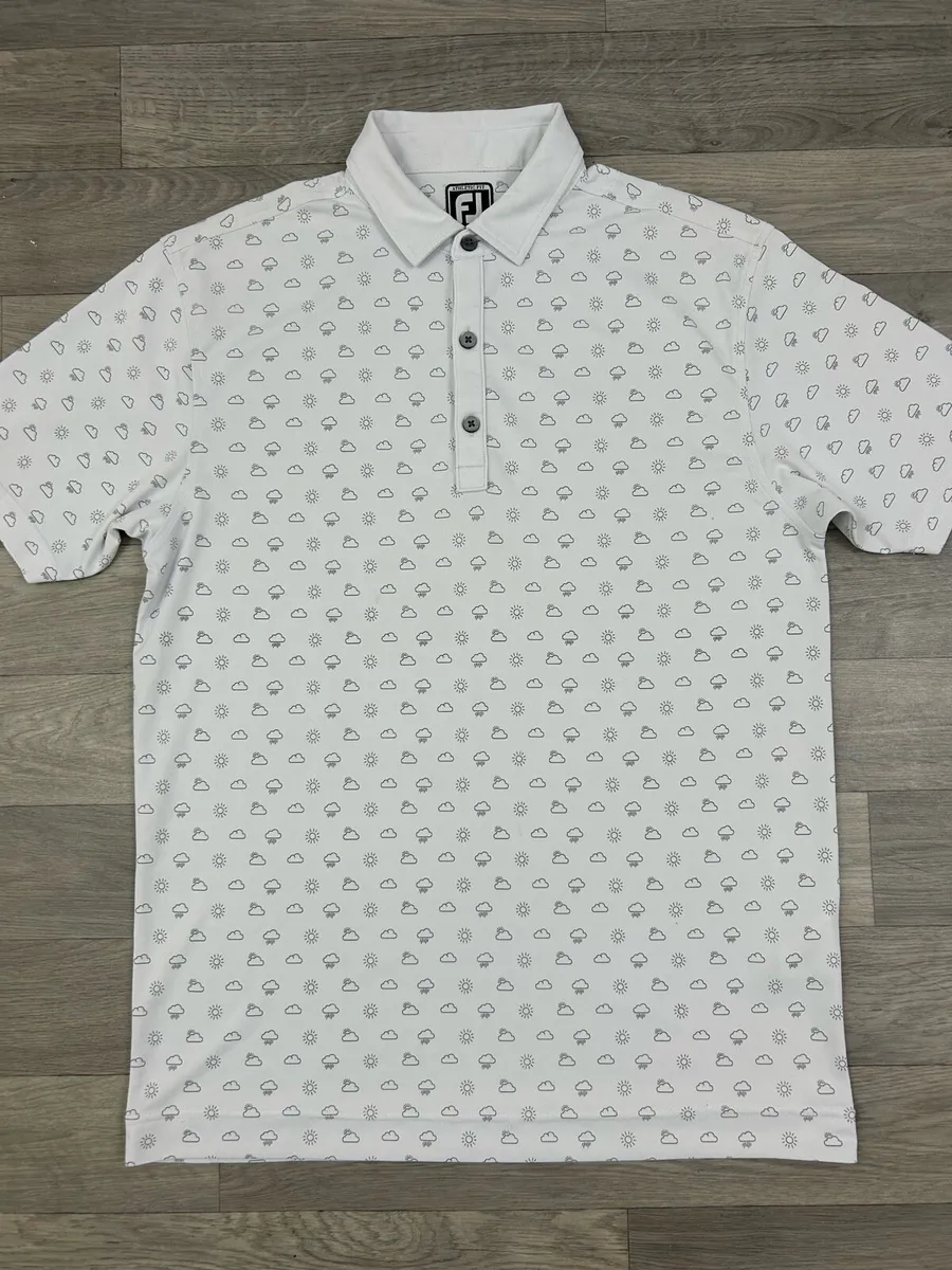 FootJoy FJ Patterned Golf Polo Shirt Mens Large - Image 2