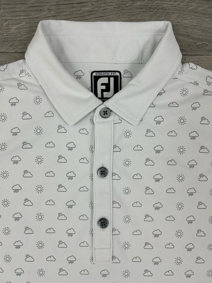 FootJoy FJ Patterned Golf Polo Shirt Mens Large - Image 3