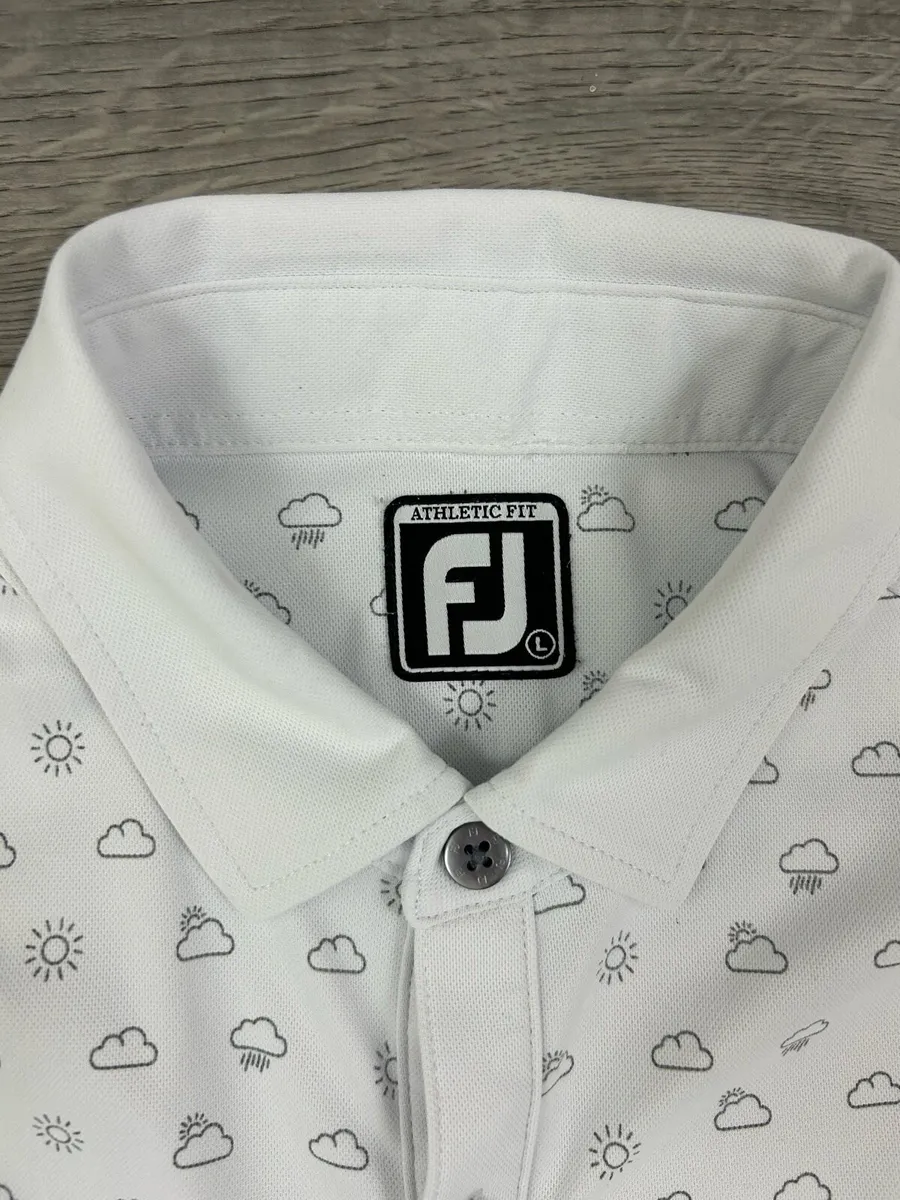 FootJoy FJ Patterned Golf Polo Shirt Mens Large - Image 4