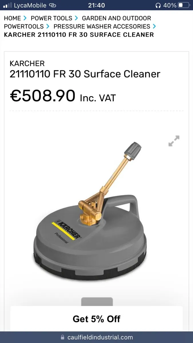 KARCHER  FR 30 surface cleaner + nozzle set - Image 1
