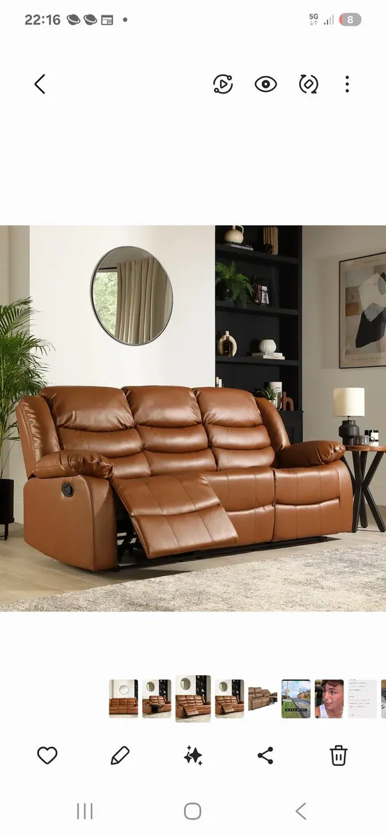Monaco lether recliner couches reduced