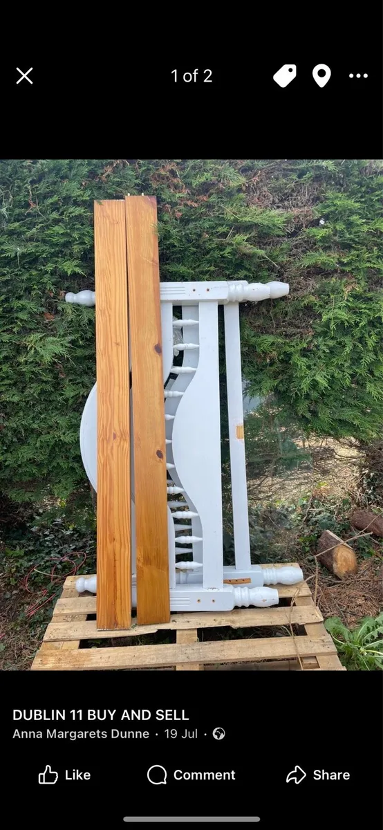 Double bed frame 4,6 ft - Image 2