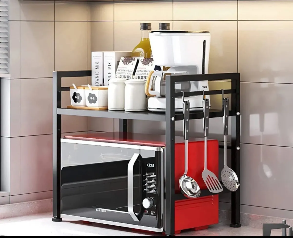 2 Tier Adjustable Rack for Microwave NEW - Image 2
