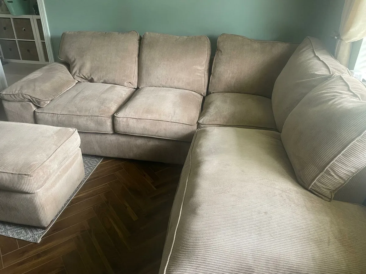 Corner sofa and foot rest - Image 2