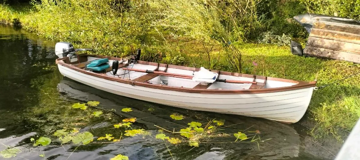 17ft fibreglass lakeboat, outboard and trailer - Image 2