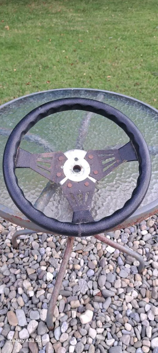 Old sports steering wheel