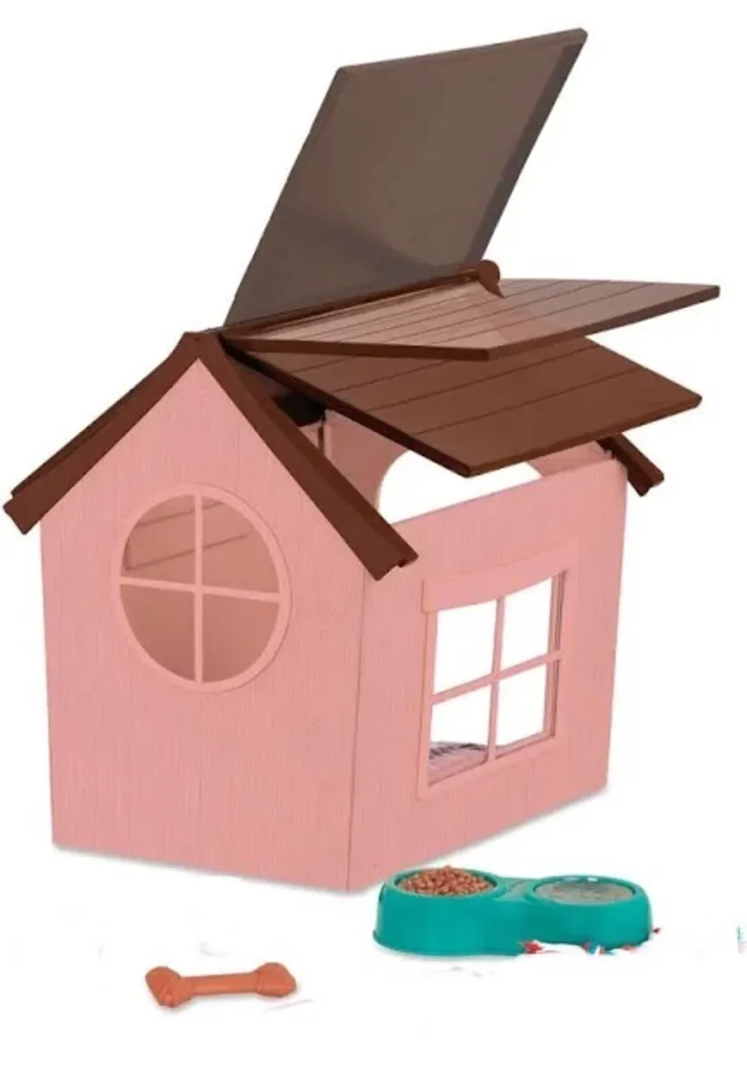 Plush Dog, Kennell & Food Playset - Image 2