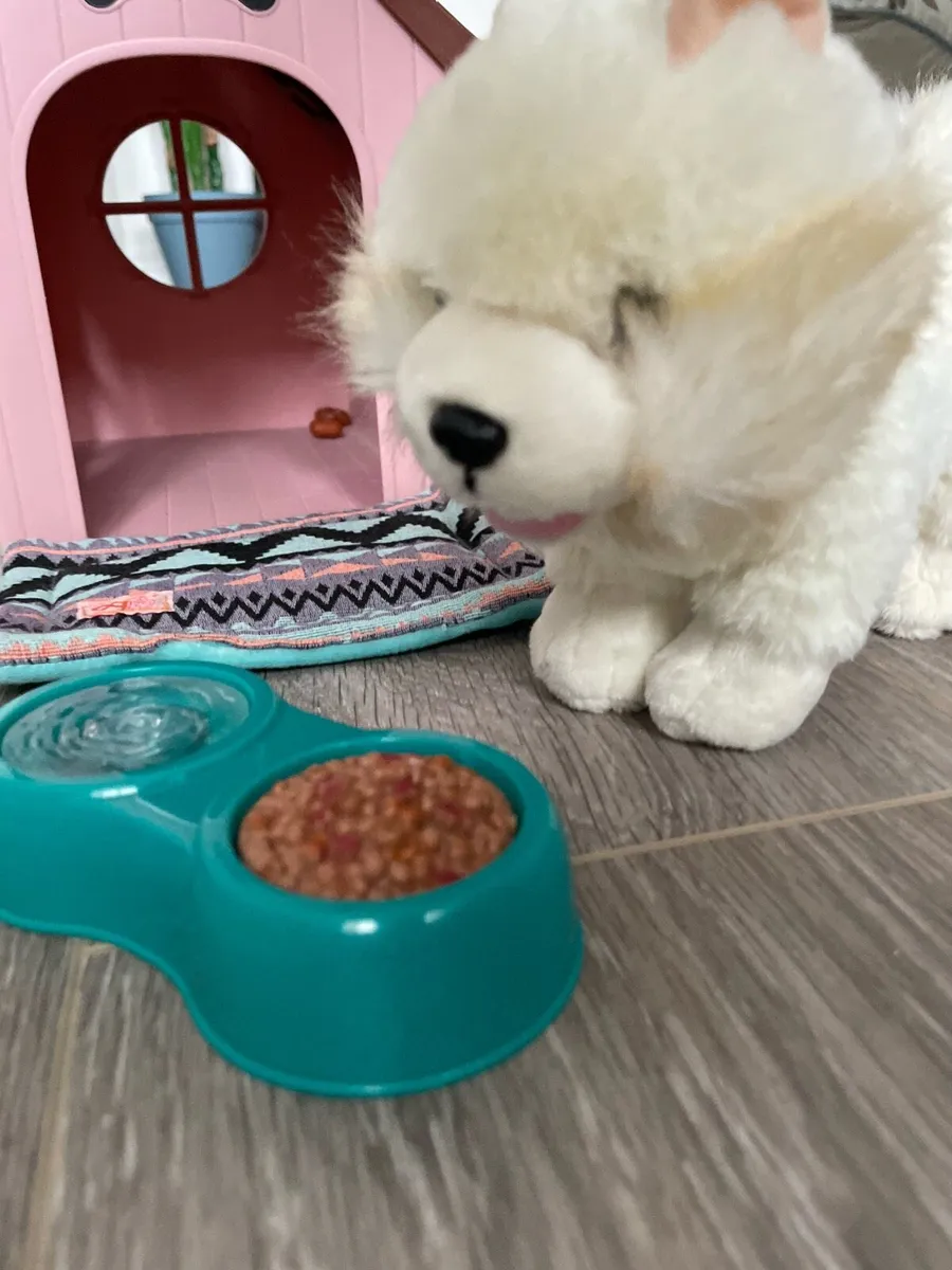 Plush Dog, Kennell & Food Playset - Image 4