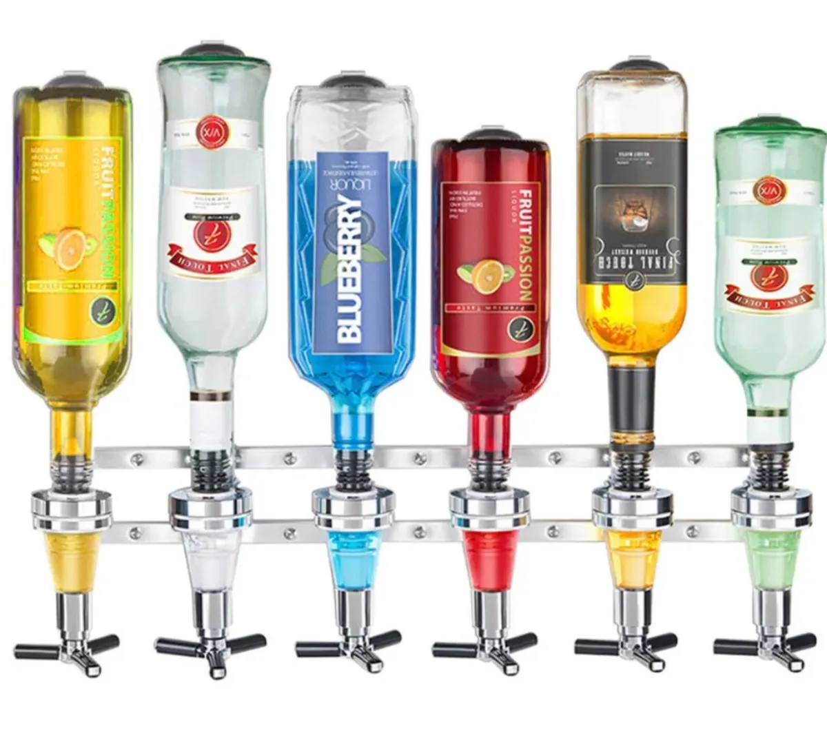 NEW 6 Bottle Wall Mounted Optic Dispenser Home Bar - Image 1