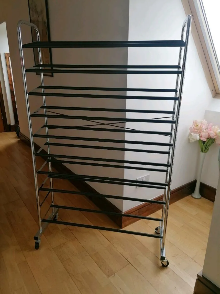 10-Tier Shoe Rack on Wheels