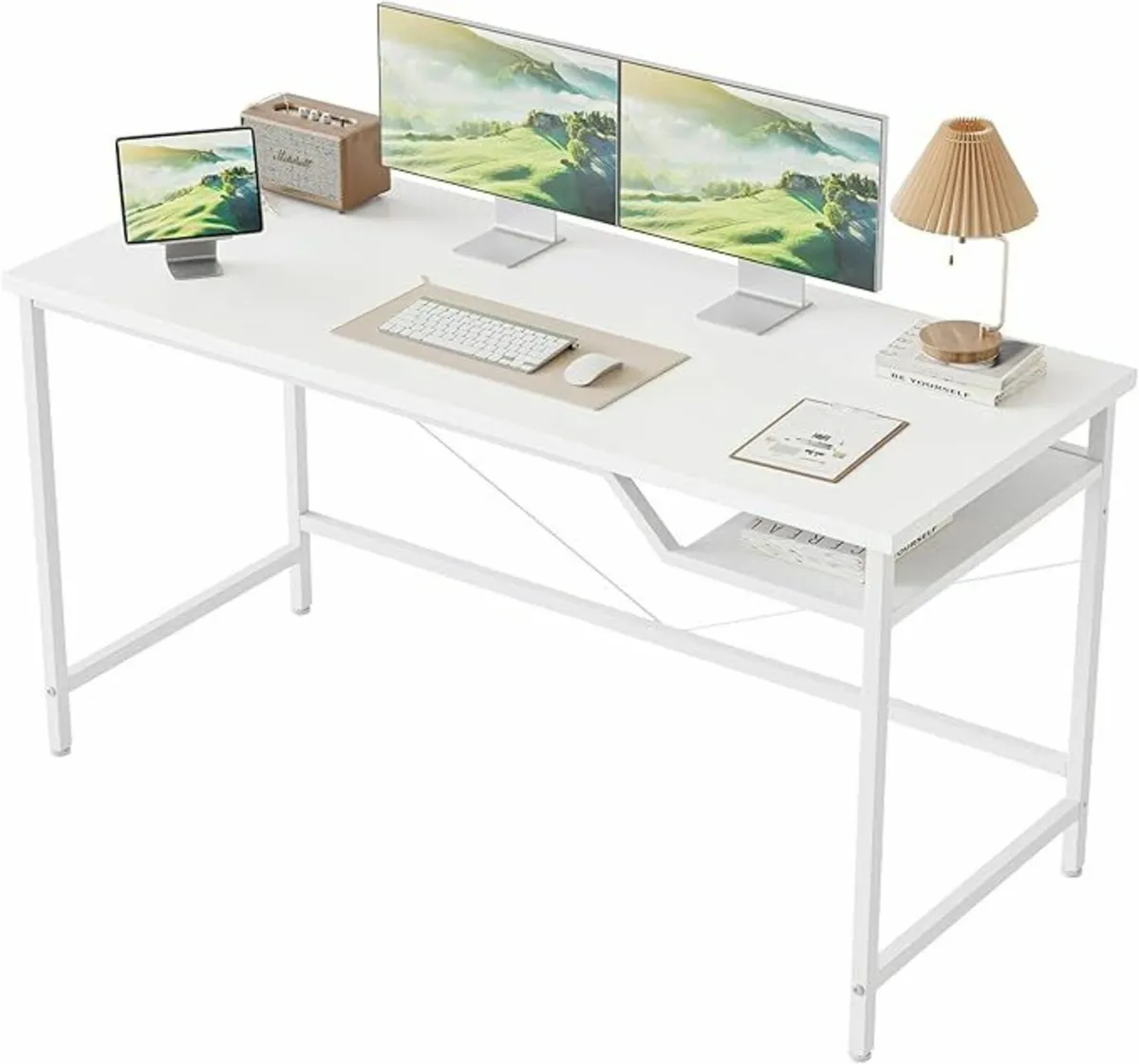 120 cm Computer Gaming Desk Office White table - Image 2