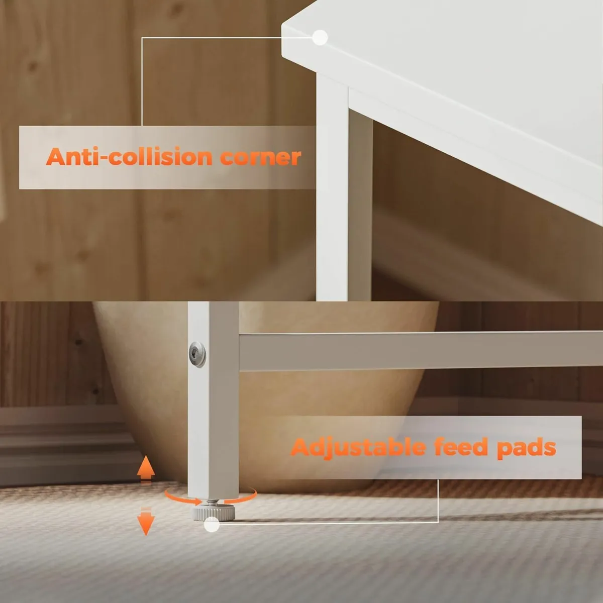 120 cm Computer Gaming Desk Office White table - Image 4