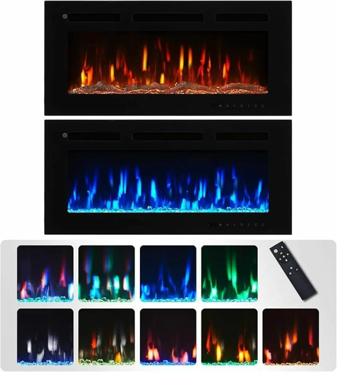 92cm/36" Fireplace, Freestanding Wall Mounted - Image 1