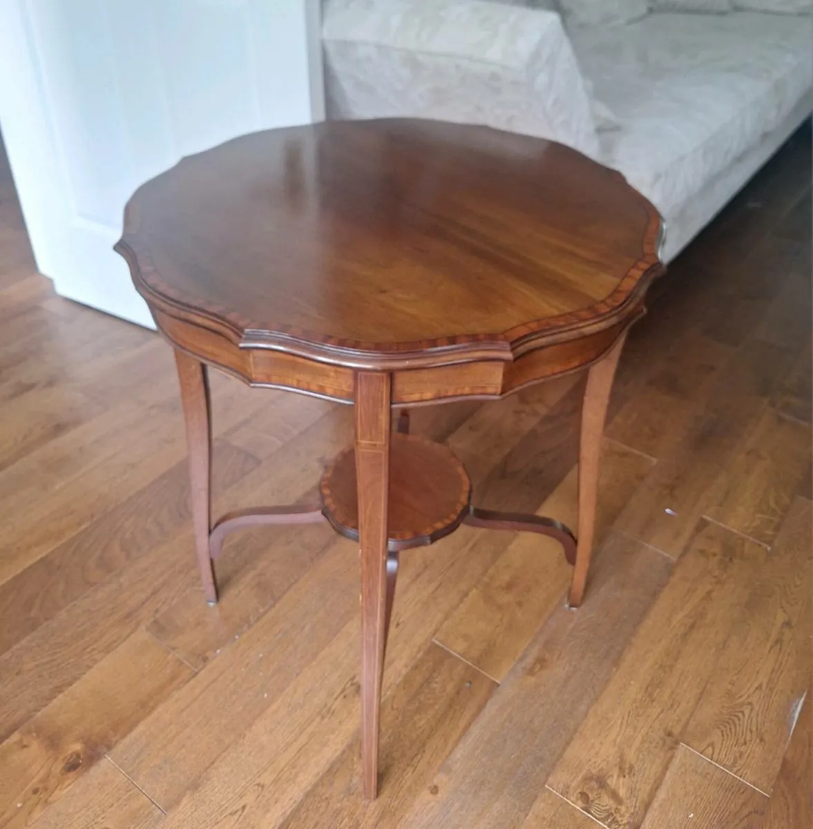 Edwardian Inlaid 2 tiered Occasional Table - Image 2