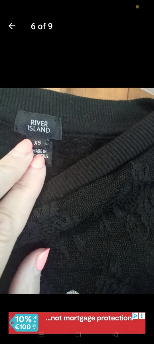 Ladies oversized river island sweatshirt xs - Image 2