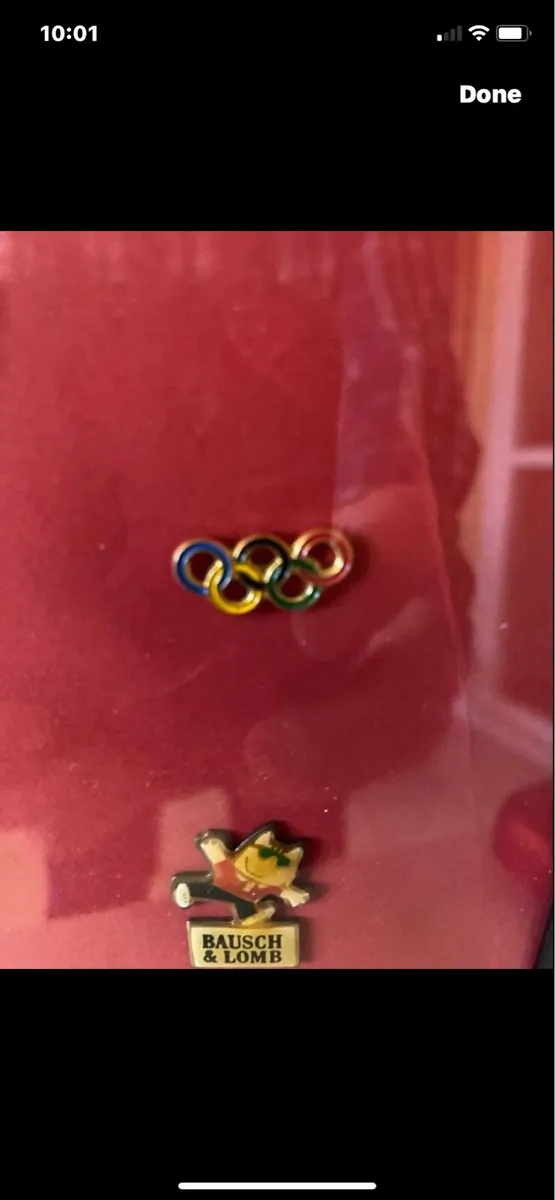 Framed International Olympic Pins (14) - Image 4