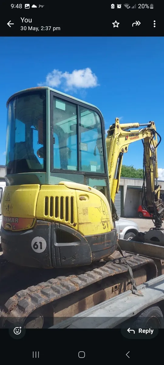Yanmar vio30 mini digger - Image 2