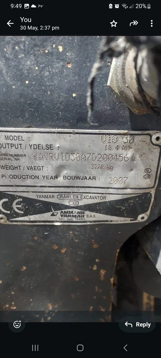 Yanmar vio30 mini digger - Image 4
