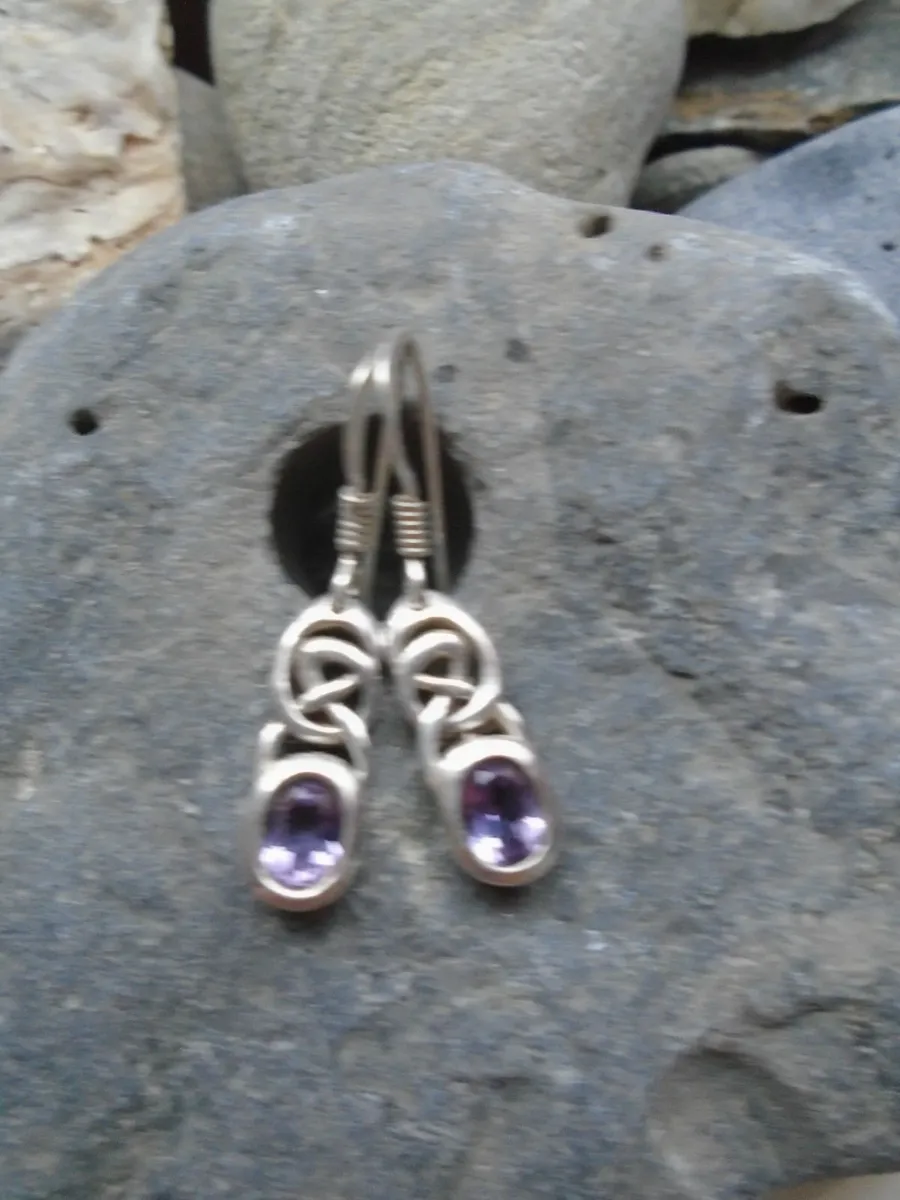 Amethyst, silver jewellery set, Earrings,Necklace - Image 4
