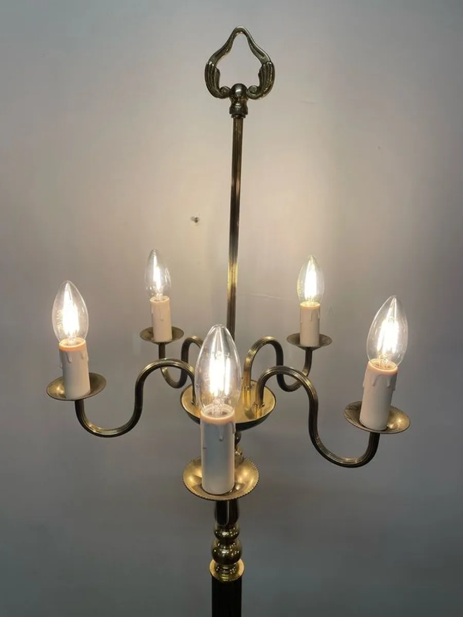 Vintage Flemish Brass Floor Lamp - Image 3