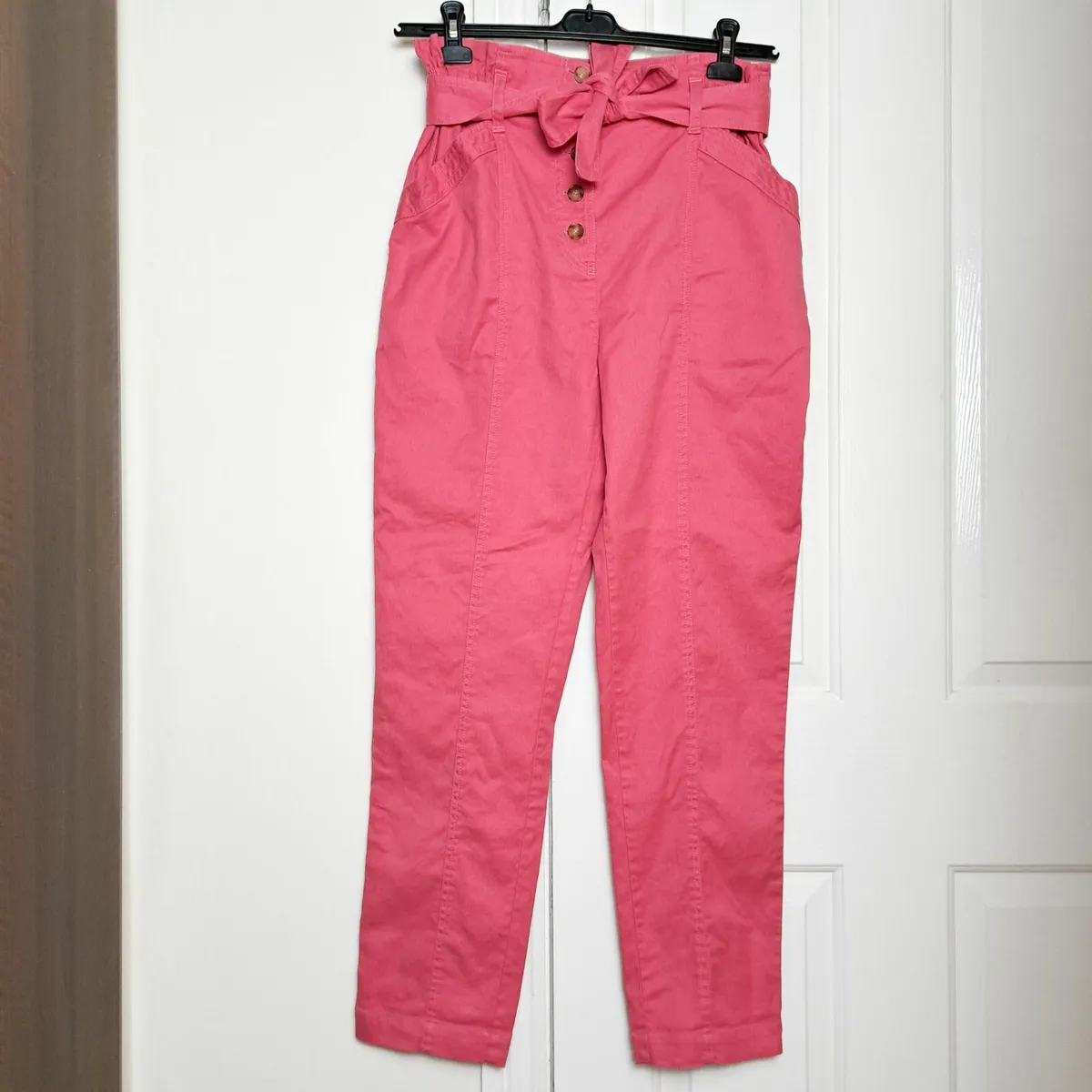 Sezane Hot Pink Arthuro High Waist Trousers 12UK - Image 1
