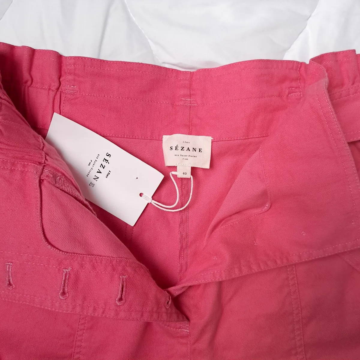 Sezane Hot Pink Arthuro High Waist Trousers 12UK - Image 3