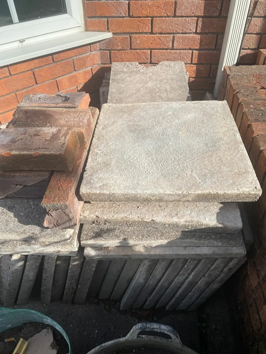 42 x solid concrete patio slabs – FREE