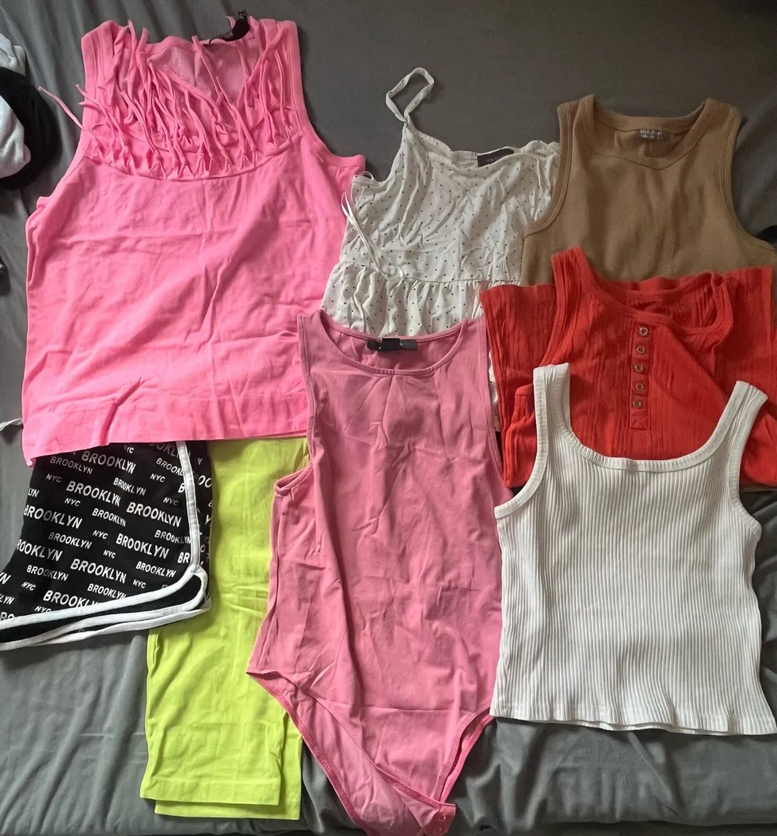 Clothes size 4 teenage dresses, lounge set, tops - Image 4