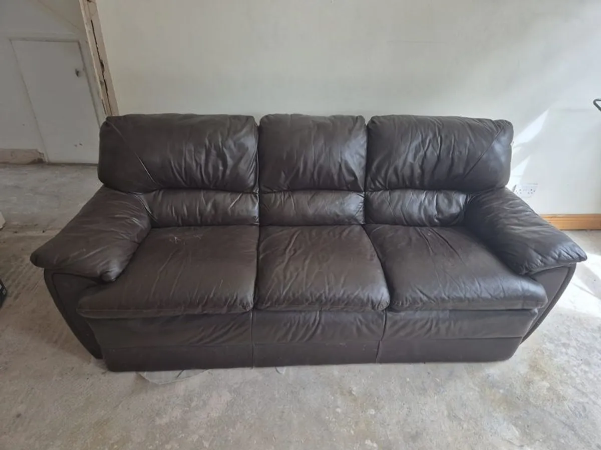 Leather 3 seat couch - all offers considered, must go