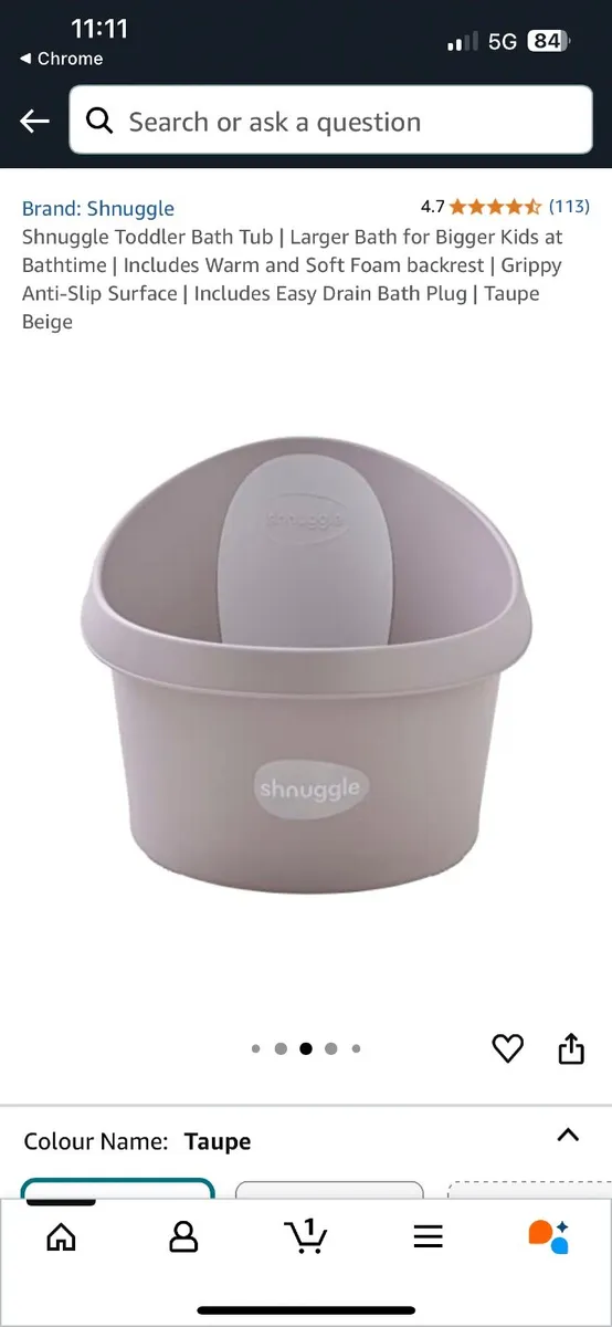 Shnuggle Bath Toddler Size - Image 2