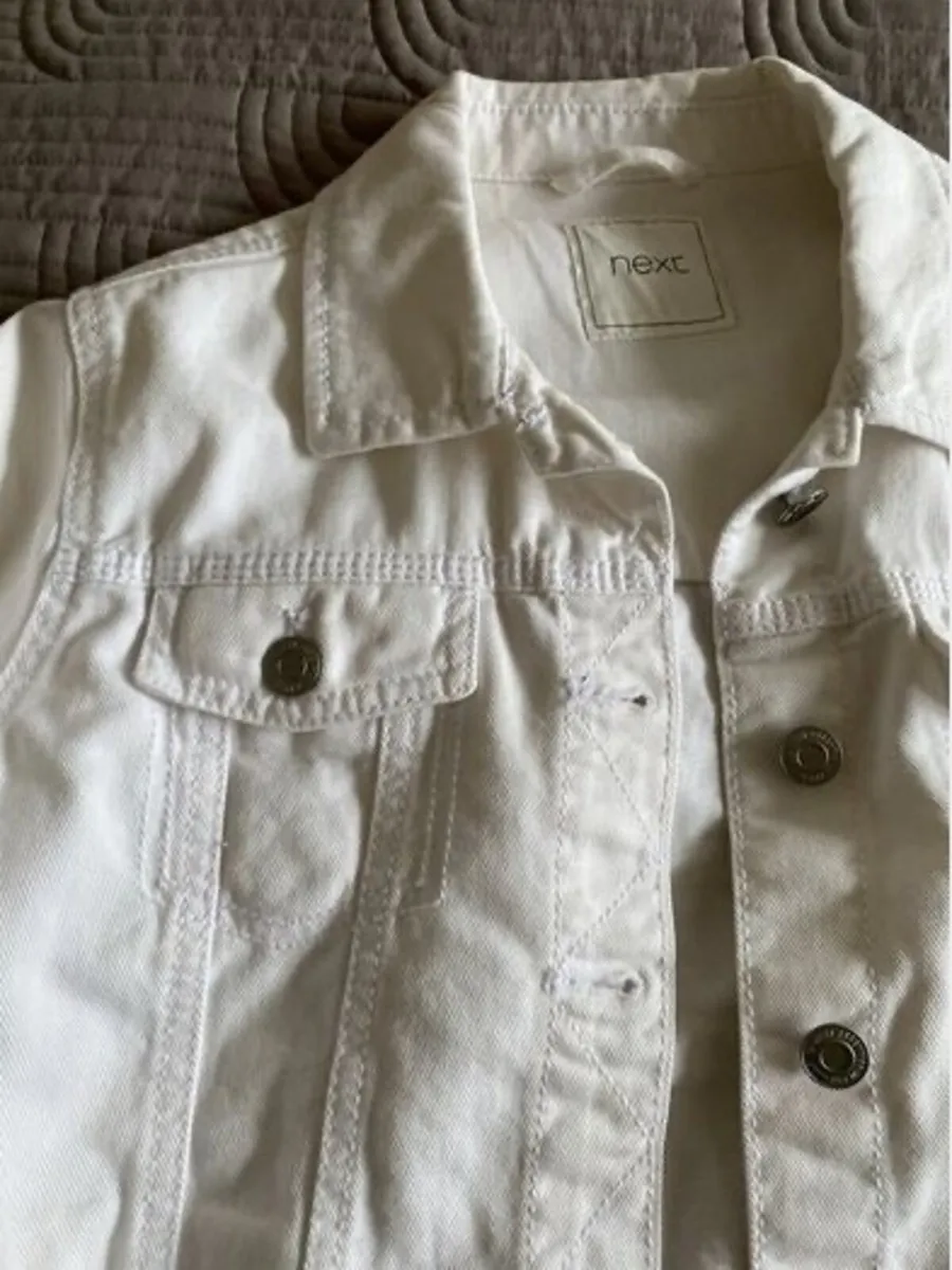 Next - White Denim Jacket - Age 13years - Image 3