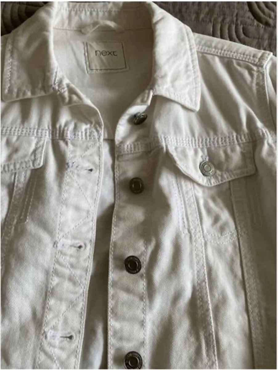 Next - White Denim Jacket - Age 13years - Image 4