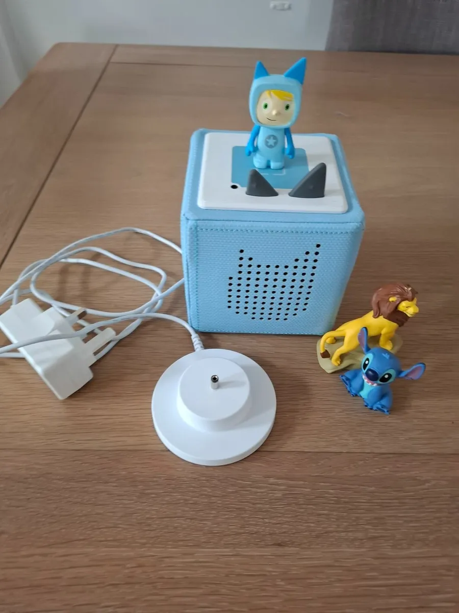 Toniebox  (blue) and 2 Tonie box characters - Image 1