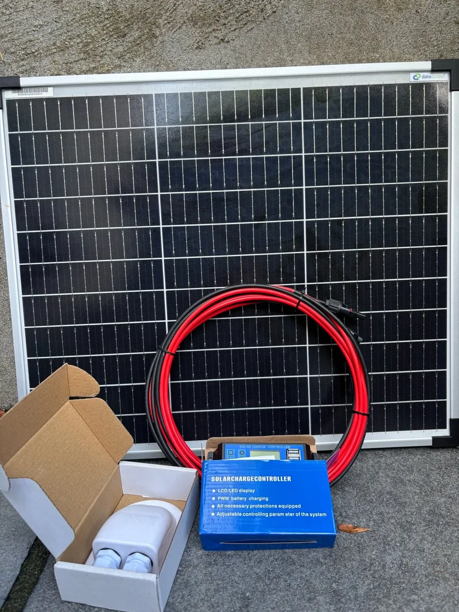 50W Solar panel kit with cable, controller, gland - Image 2