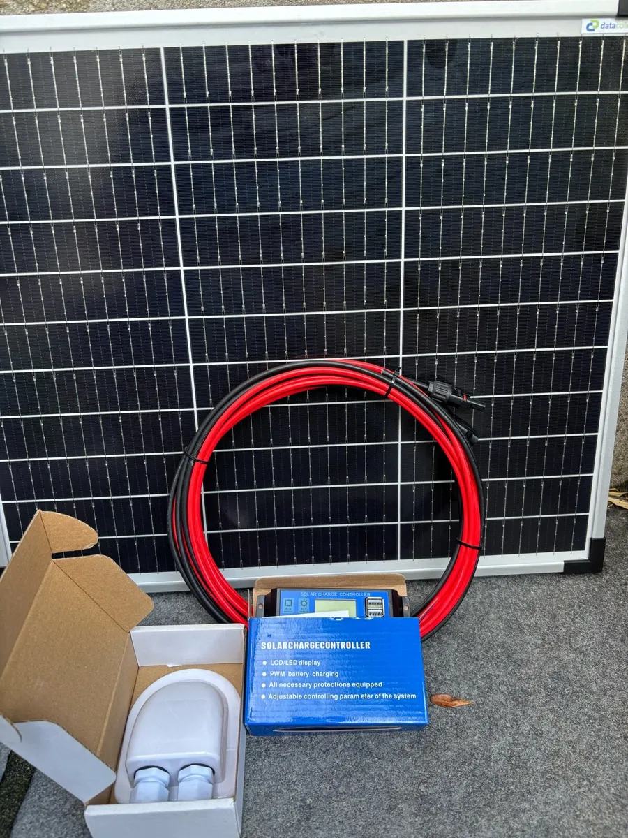 50W Solar panel kit with cable, controller, gland - Image 3