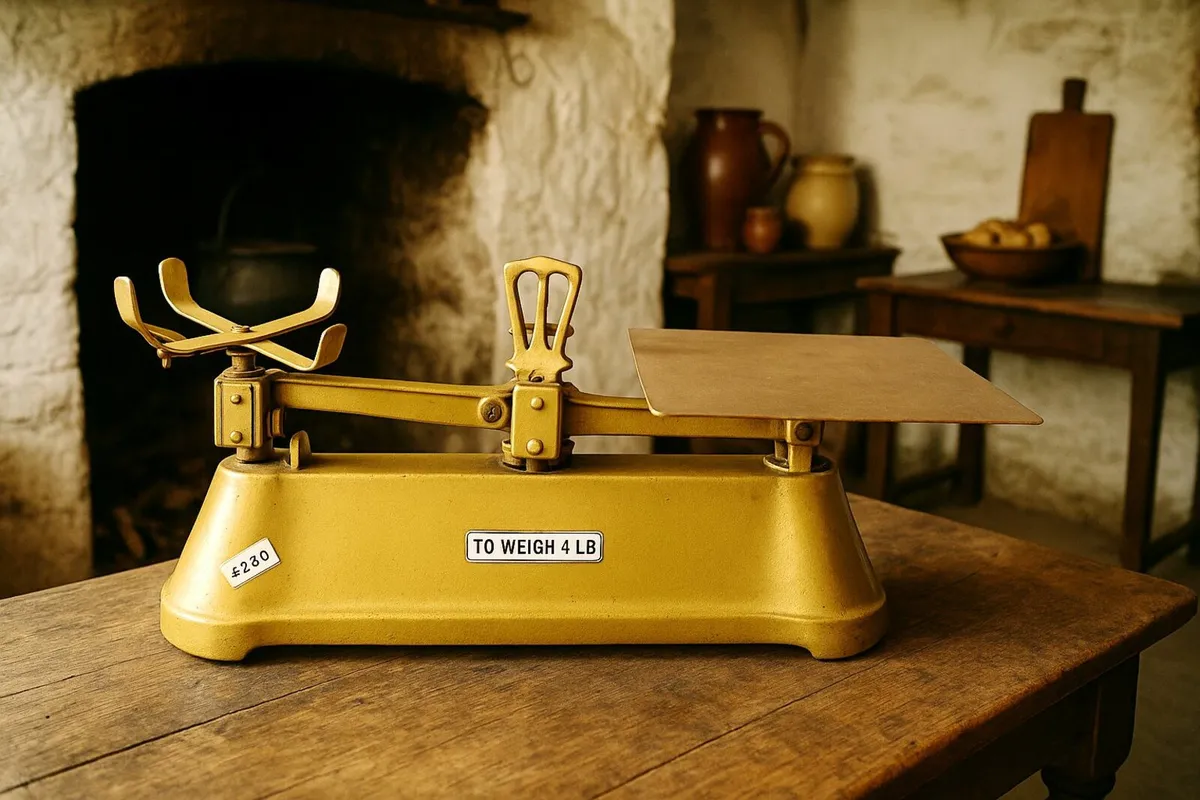 Antique cottage weighing scales   Vintage RARE - Image 1